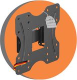 PureMounts TV-muurbeugel, draaibare en kantelbare universele houder voor 23-42 inch platte en gebogen tv-monitoren tot 30 kg, max. VESA 200 x 200 mm, zwart