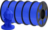Filament d'imprimante 3D, matériau PLA, diamètre 1,75 mm, PLA bleu, 5 rouleaux