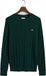GANT Men Cotton Cable C-Neck Tartan Green-L