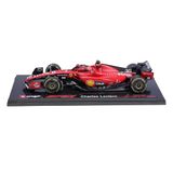 Formule 1 Bburago Ferrari SF 2023 Formule 1 Deluxe 1:18 met helm Leclerc