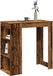 Maison Exclusive Table de bar avec étagères, aspect vieux bois, 102x50x103,5 cm, fibre de bois
