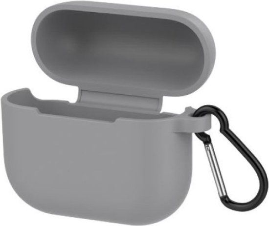 Go Go Gadget Siliconen case voor AirPods 3 - Antraciet - Met karabijnhaak - Schokbestendig