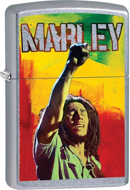 Zippo Bob Marley Fist Aansteker - Street Chrome - Navulbaar