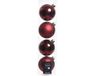 Decoris kerstballen - 4x st - donkerrood - D10 cm - glas