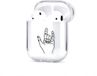 Shieldcase Rock Your Case - housse de protection pour Airpods Case - étui transparent avec impression noire - transparent