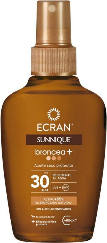 Ecran Sunnique Broncea+ SPF 30 Zonnebrandolie - 100 ml