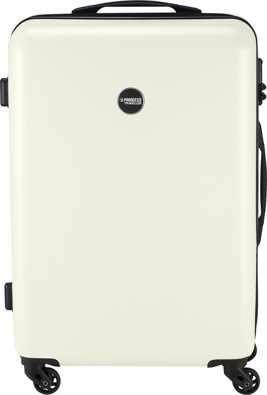 Princess Traveller PT01 - Medium Hardcase Koffer - Pearl White - 67cm - 65L - Unisex