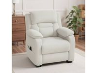HOMCOM Fauteuil Relax Électrique Inclinable USB Crème 86x90x103cm