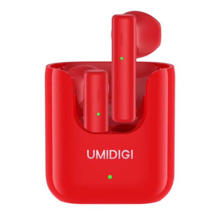 Umidigi Airbuds U Draadloze Oortjes met 380mAh Oplaaddoosje - ENC Ruisonderdrukking Touch Control Oordopjes TWS Bluetooth 5 1 Earphones Earbuds Oortelefoon Rood
