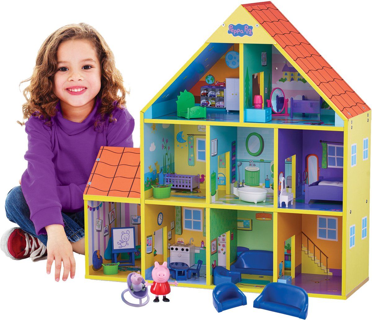 Gear2Play Peppa Pig Grote houten Speelhuis Speelset