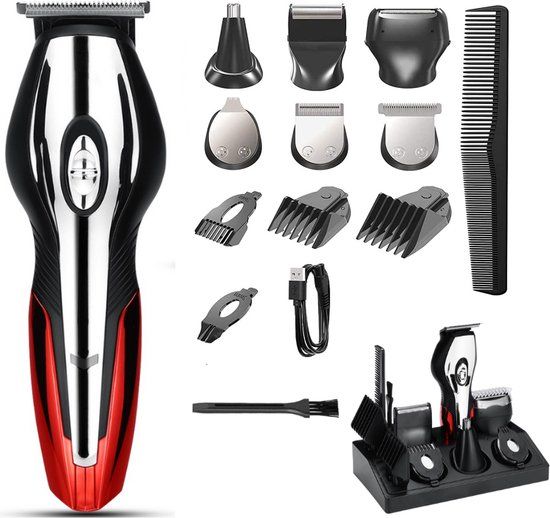 BAESS 6-in-1 Baardtrimmer - Rood