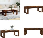 vidaXL Salontafel, gerookte eik, 102 x 50 x 35 cm, bewerkt hout