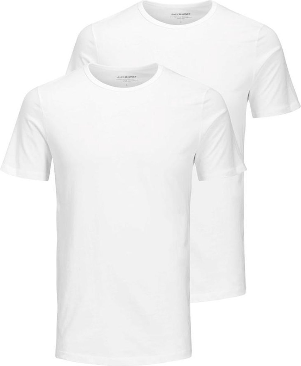 Jack & Jones JACK&JONES Mannen Basis T-shirt - White - Maat XXL