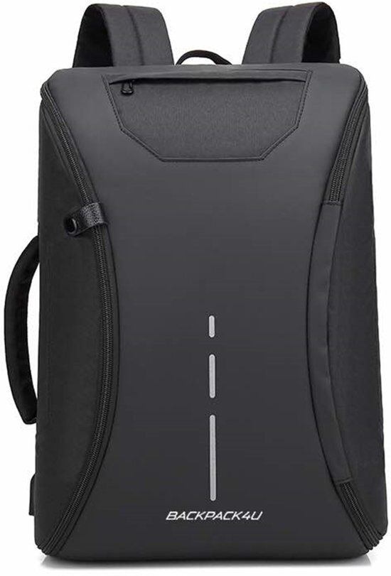 Backpack4U Rugzak - geschikt voor laptop - zwart - anti diefstal