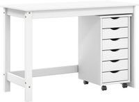 vidaXL Bureau en rolkast set MOSS 2 st Wit