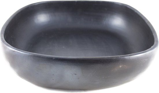 Black Pottery Oven Dish - 29.5 x 28 x 7 cm - Black - Ceramic - Rectangular