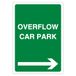 V Safety Overloop Parking - Groene Pijl Rechts 210 x 297 mm (A4) - 3mm Aluminium Composiet Veiligheidsbord