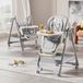 StarTech Baby hoogstoel - Opvouwbare kinderstoel - Hoogte verstelbaar - Verstelbare rugleuning - Afneembaar tafelblad - 5-punts veiligheidsgordel - Vastzetbare wielen - Grijs