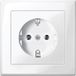 Merten Schneider Electric Stopcontact Compleet - Inbouw - Randaarde - 1V - Polarwit - M-Smart - MEG2301-1419