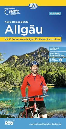 ADFC-Regionalkarte KOMPASS Karten Regionalkarte- Allgäu cycling map