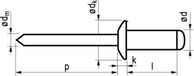 Masterfix blindklinknagel 4,0x12mm aluminium (Per 500 stuks)