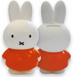 Nijntje spaarpot oranje/wit - 12 cm - kunststof