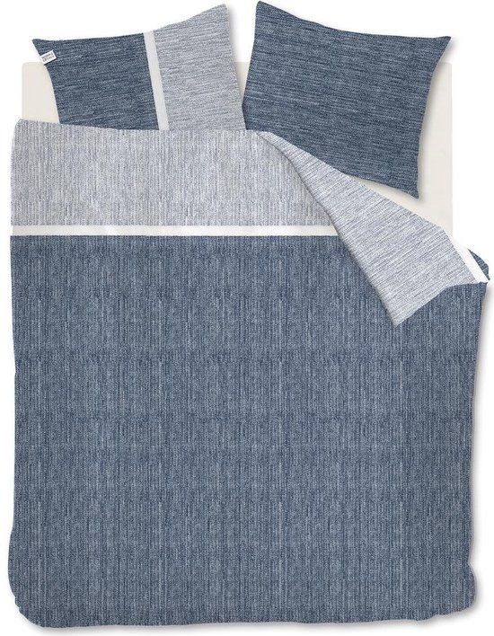 Riviera Maison Rivièra Maison Amsterdam Loft dekbedovertrek Eenpersoons 140x200/220 cm Blauw Grijs
