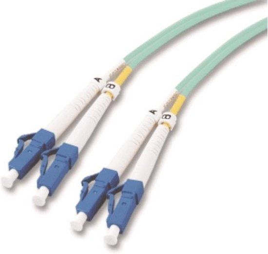 M-Cab Glasvezel kabel 3 m OM3 LC Turquoise,Multicolour