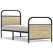 vidaXL Cadre de lit Chêne Sonoma Métal 140x190 cm