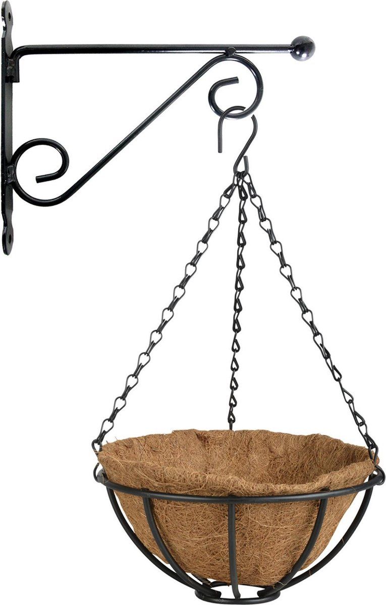 Esschert Design Hanging basket 25 cm - Complete hangmand set van gietijzer