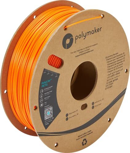 POLYMAKER PB01009 PolyLite Filament PETG hitzebeständig, hohe Zugfestigkeit 1.75mm 1000g Orange 1 pc(s)