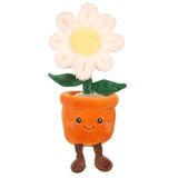 GIPSY TOYS - Mimi Flowers - Pluche Bloem - Madeliefje met Oranje Pot - 24 cm