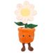 GIPSY TOYS - Mimi Flowers - Pluche Bloem - Madeliefje met Oranje Pot - 24 cm