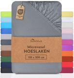 NatureMark Microvezel hoeslaken 120x200cm Middengrijs
