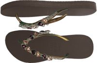 Uzurii Heart Bronze bruin slippers dames (18.216.03)