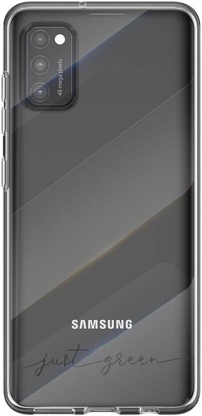 JUST GREEN, Hoesje geschikt voor Galaxy A41 - Flexibel TPU Infinia Series, Transparant