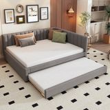 HAUSS SPOLE Slaapbank 140x200 cm - Zetelbed Met Uittrekbed 90x200 cm - Grijs