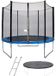 KANGUI Trampoline, diameter 300 cm, Bleu, set complet avec filet de sécurité, échelle et bâche de protection, MAXI ECO, poids maximum 90 kg
