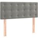Tête de lit velours gris clair 90x5x78/88 cm