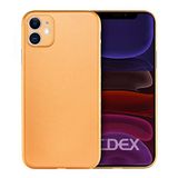doupi UltraSlim Hoes compatibel met iPhone 11 (6,1 inch), ultradun, fijn, matte telefoonhoes, cover, bumper, bescherming, schaal, harde case, zakbescherming, design, beschermhoes, oranje