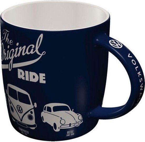 Nostalgic Art VW The Original Ride Koffiemok - Blauw - 330 ml