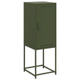 VidaXL Hoge kast 36x39x107 cm staal olijfgroen