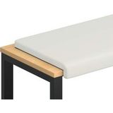 Maison Exclusive - Coussin de banc en similicuir blanc, profondeur 35 cm