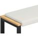 Maison Exclusive - Coussin de banc en similicuir blanc, profondeur 35 cm