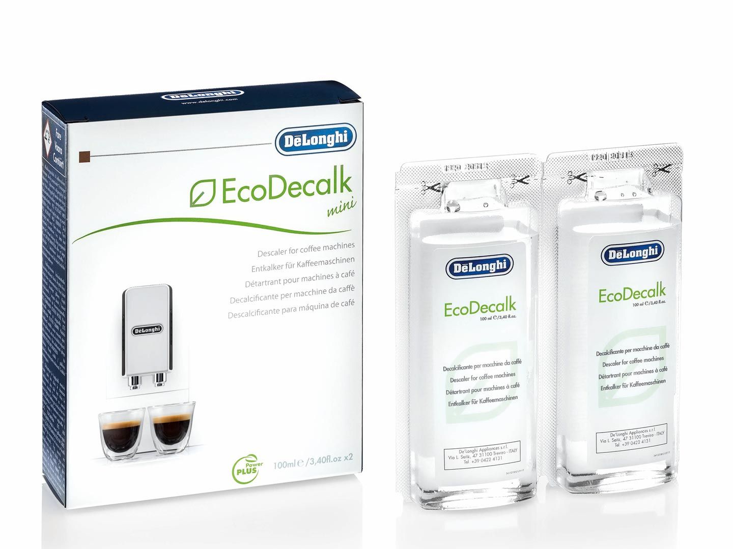 De'Longhi EcoDecalk Mini DLSC200 - Koffiemachineontkalker - 2 x 100 ml