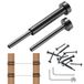 VEVOR Onzichtbare kabelrailset, 30 stuks, 1/8 inch, onzichtbare ontvanger van roestvrij staal, T316 voor kabelrelingen, 1/8 inch persspanner voor hout-/metalen palen, zwart