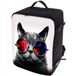 FEROCITY - Rugzak voor handbagage, 40x25x20 cm, Polyester, Galaxy Kat Zonnebril