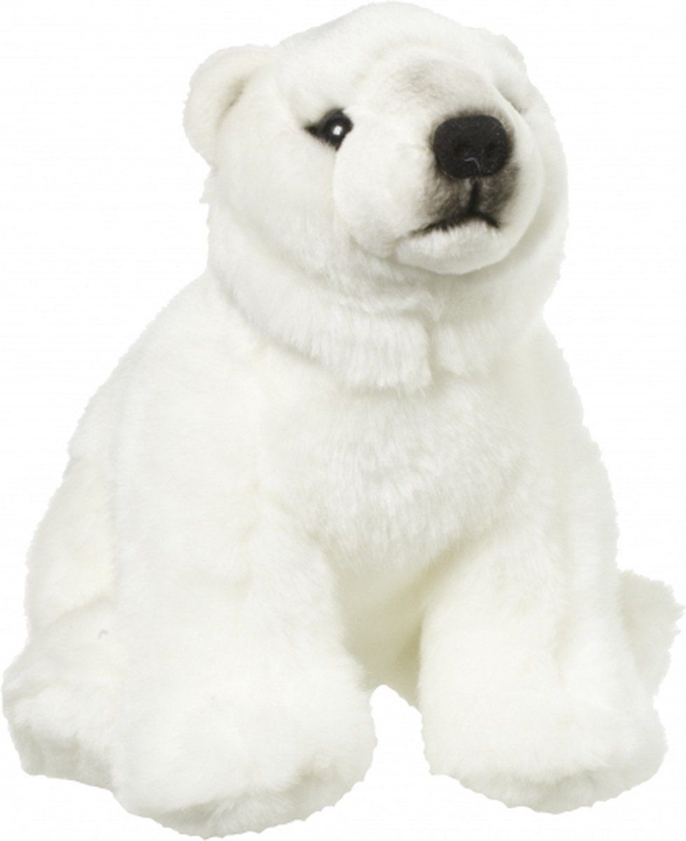 Nature Planet Pluche knuffel ijsbeer 22 cm - Wit