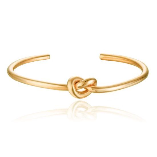 Cilla Jewels Lookinggoodtoday Goudkleurige Edelstaal Damesarmband met Knoop