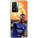 Real Madrid Hoesje voor Vivo Y76 5G Vini JR Wallpaper Blauw en Geel